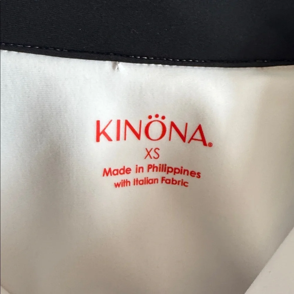 Kinona Womens To The Nines White Black Trim Golf Active Jacket size XS